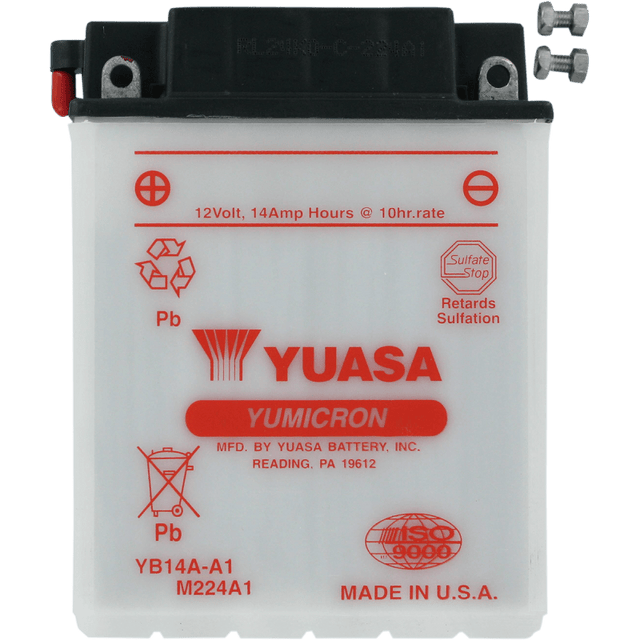 YUASA YB14A - A1 YUMICRON 12V BATTERY (YUAM224A1) - DRIVEN Canada's Powersports 048493224114YUAM224A1