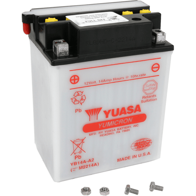YUASA YB14A - A2 YUMICRON 12V BATTERY (YUAM2214A) - DRIVEN Canada's Powersports 048493221410YUAM2214A