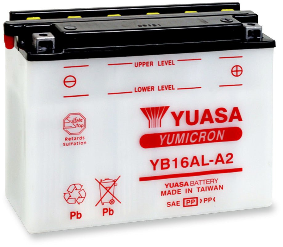 YUASA YB16AL - A2 YUMICRON 12V BATTERY (YUAM22162) - DRIVEN Canada's Powersports 048493221625YUAM22162