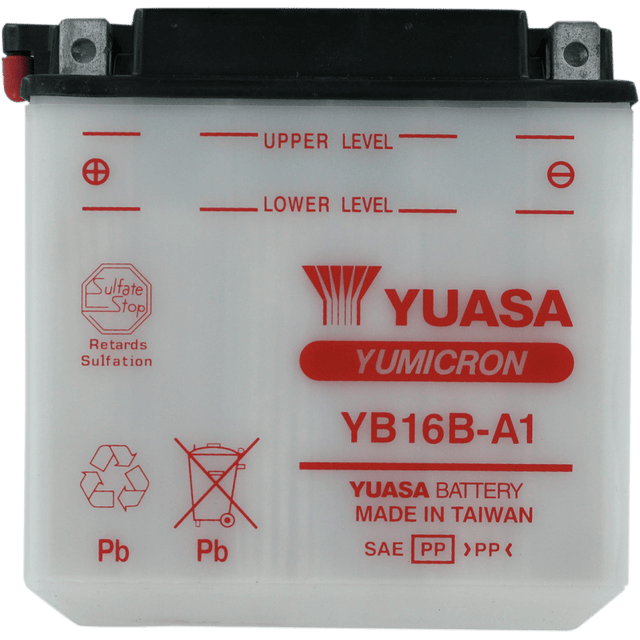 YUASA YB16B - A1 YUMICRON 12V BATTERY (YUAM22161) - DRIVEN Canada's Powersports 048493291611YUAM22161
