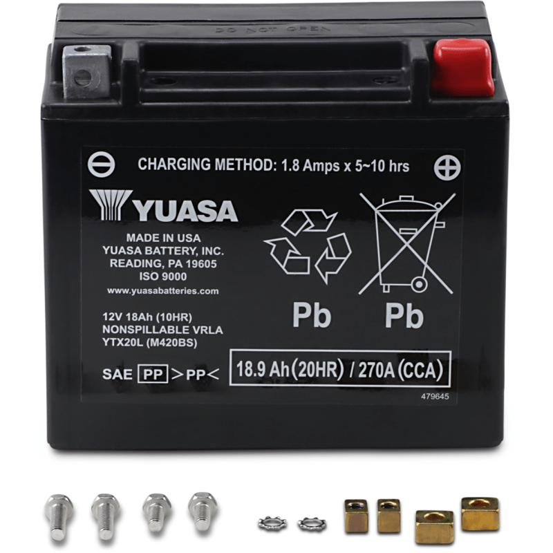 YUASA YTX20L FACTORY ACTIVATED, 12V BATTERY (YUAM420BS) - DRIVEN Canada's Powersports 048493420219YUAM420BS