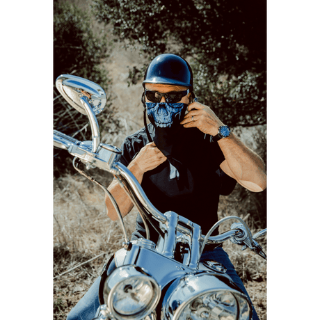 ZAN HEADGEAR BANDANNA SPORTFLEX SERIES MIDNIGHT SKULL (BL417) - DRIVEN Canada's Powersports 642608052564BL417