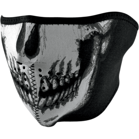 ZAN HEADGEAR NEOPRENE 1/2FACE MASK GLOW SKULL FACE Other - Driven Powersports