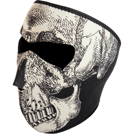 ZAN HEADGEAR NEOPRENE FACE MASK GLOW SKULL FACE (WNFM002G) - DRIVEN Canada's Powersports 642608037479WNFM002G