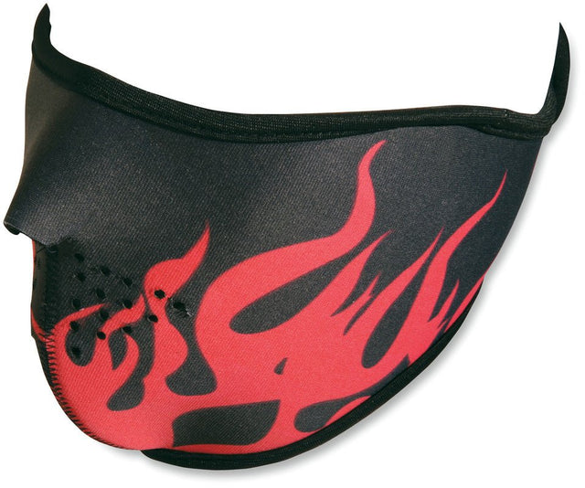 ZAN HEADGEAR NEOPRENE HALF FACE MASK FLAMES - DRIVEN Canada's Powersports 642608036069WNFM229RH