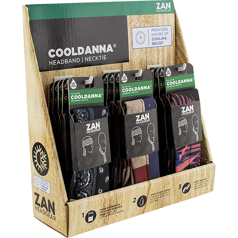 ZAN HEADGEAR POLYESTER COOLDANNA PRE - PACK DISPLAY 18 PC (DISPF - ZCPBS) - DRIVEN Canada's Powersports DISPF - ZCPBS