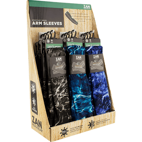 ZAN HEADGEAR SPORTFLEX SLEEVE DISPLAY MOSSY OAK FISHING 12 - DRIVEN Canada's Powersports DISPF - ZASSFMOF