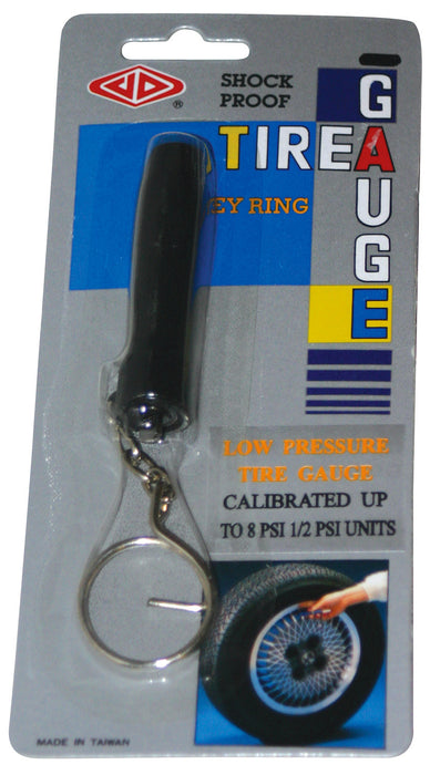 TUBES & ACCESSORIES AIR GAUGE 1 TO 8 PSI KEY RING